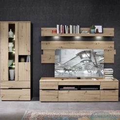 Wohnzimmer TV Anbauwand in Wildeiche - Kuetra (dreiteilig)^Wohnen Outlet