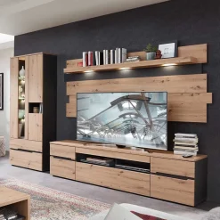 Wohnzimmer TV Anbauwand in Wildeiche - Kuetra (dreiteilig)^Wohnen Outlet