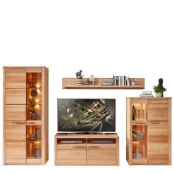 Wohnzimmer TV Anbauwand Möbelset - Amyonta (vierteilig)^Wohnen New