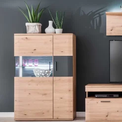 Wohnen Wohnzimmer Vitrine Highboard zweifarbig - Vecenda