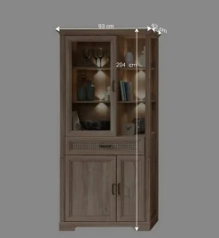 Wohnen Wohnzimmer Vitrine mit LED Beleuchtung - Barack