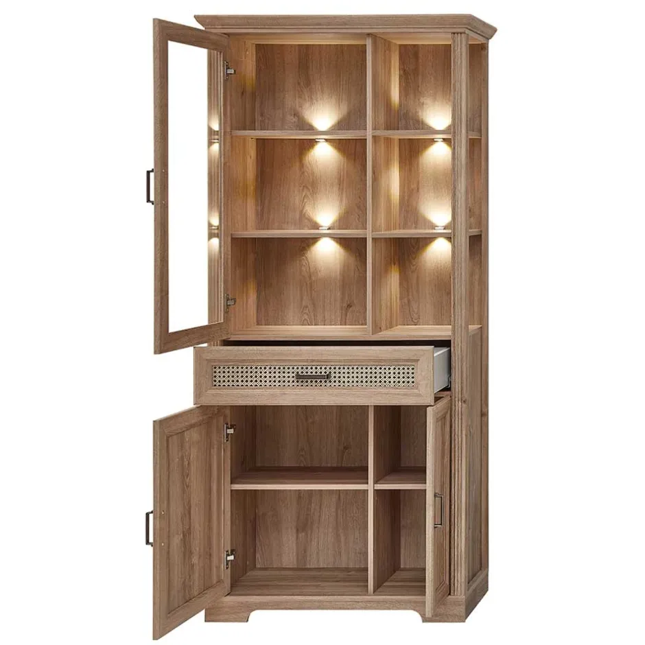 Wohnen Wohnzimmer Vitrine mit LED Beleuchtung - Barack