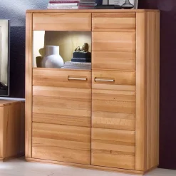 Wohnzimmer Vitrinenschrank Athias aus Kernbuche^Wohnen Clearance
