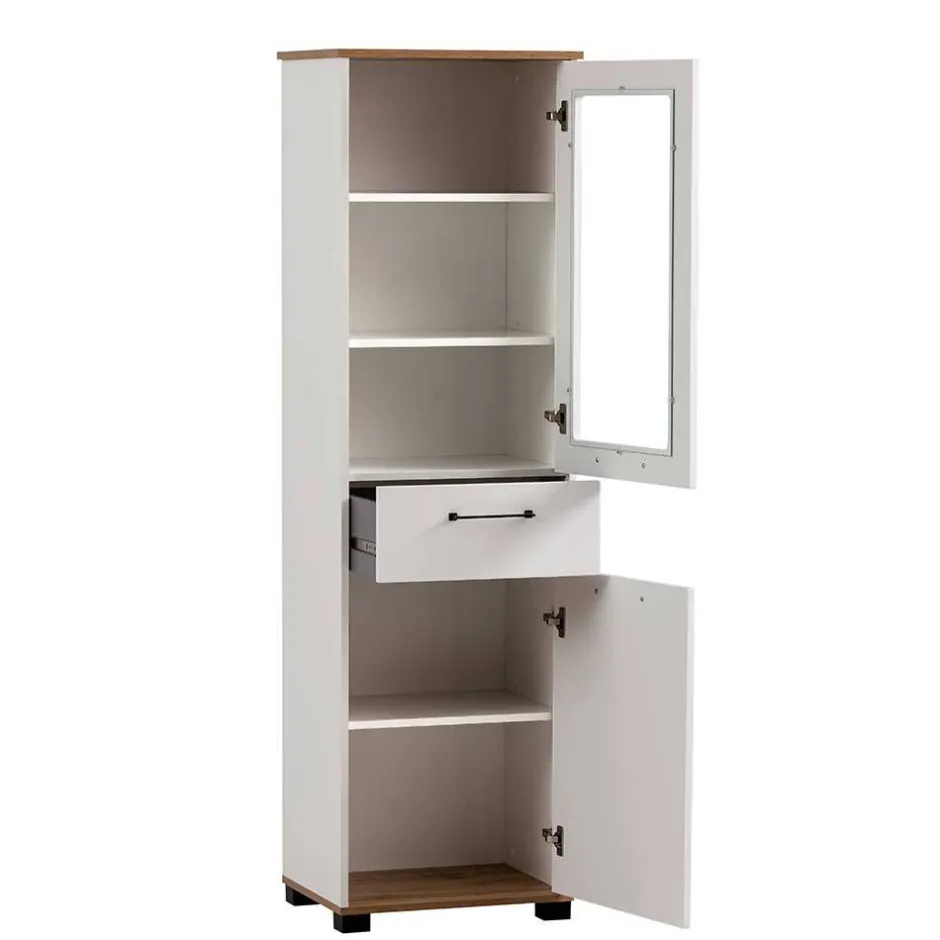 Wohnen Wohnzimmer Vitrinenschrank in Weiß - Cabinda