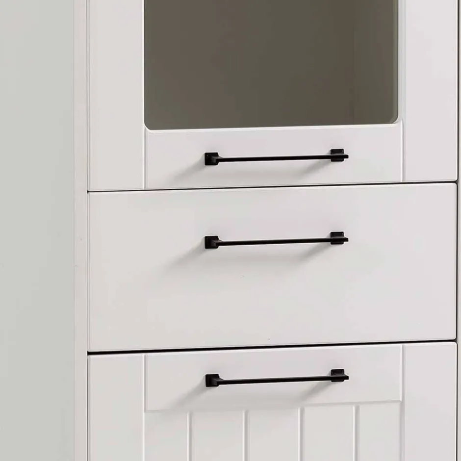 Wohnen Wohnzimmer Vitrinenschrank in Weiß - Cabinda