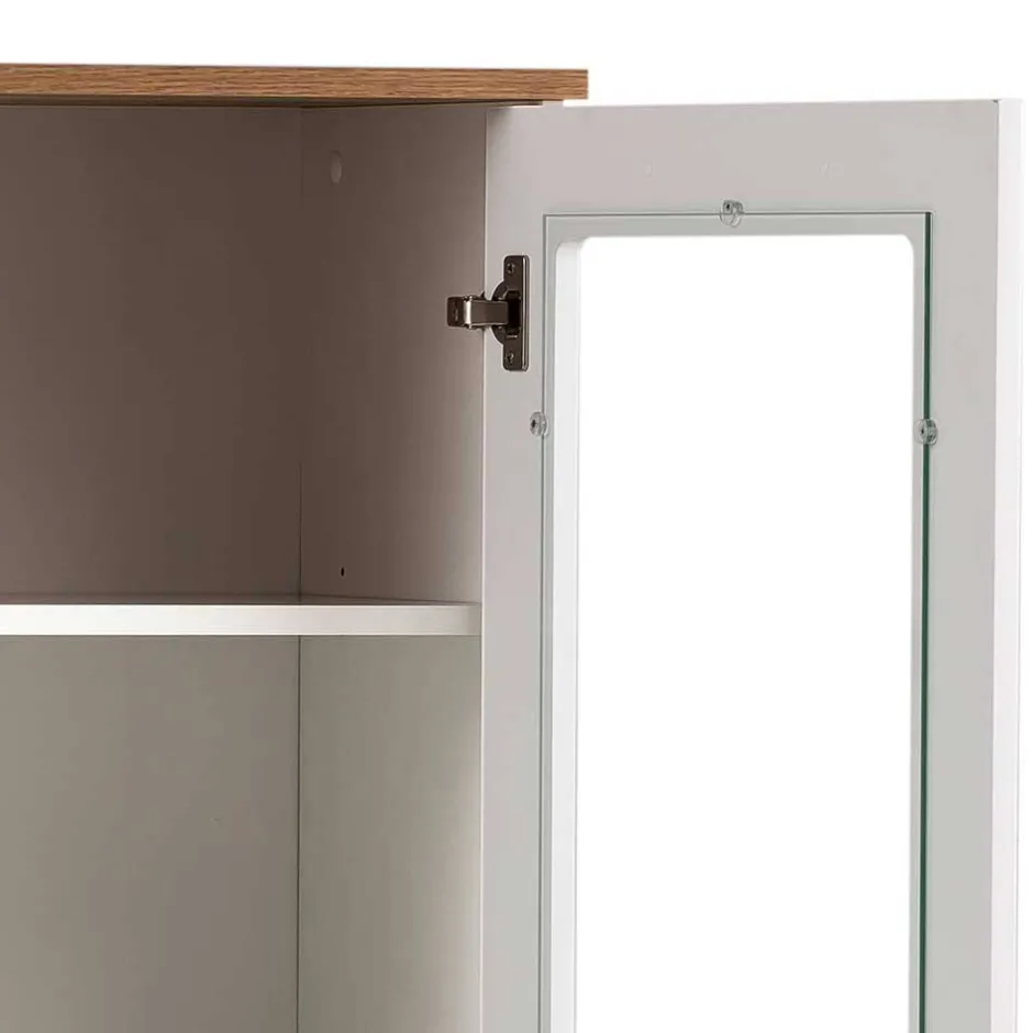 Wohnen Wohnzimmer Vitrinenschrank in Weiß - Cabinda