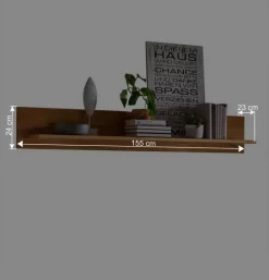 Wohnen Wohnzimmer Wandboard aus Wildeiche Massivholz - Millena