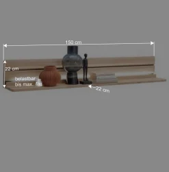 Wohnen Wohnzimmer Wandboard aus hellem Massivholz - Azzurian