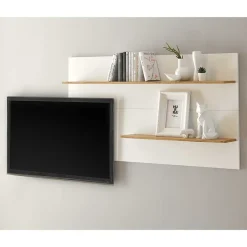 Wohnen Wohnzimmer Wandregal & TV Board - Nonessia (zweiteilig)