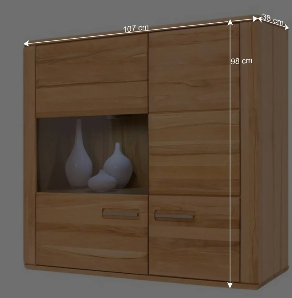 Wohnzimmer Wohnwand Athias aus Kernbuche (vierteilig)^Wohnen Sale