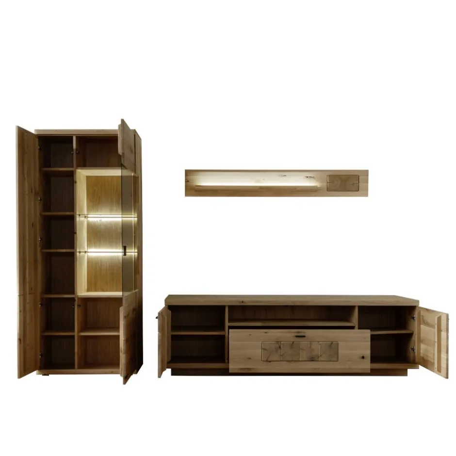 Wohnzimmer Wohnwand in Asteiche Hell - Losiamos (dreiteilig)^Wohnen Best