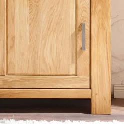 Wohnzimmer Wohnwand Ladressa aus Wildeiche geölt und gewachst (vierteilig)^Wohnen Discount