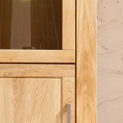 Wohnzimmer Wohnwand Ladressa aus Wildeiche geölt und gewachst (vierteilig)^Wohnen Discount