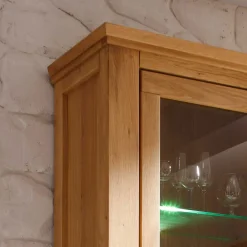 Wohnzimmer Wohnwand Ladressa aus Wildeiche geölt und gewachst (vierteilig)^Wohnen Discount