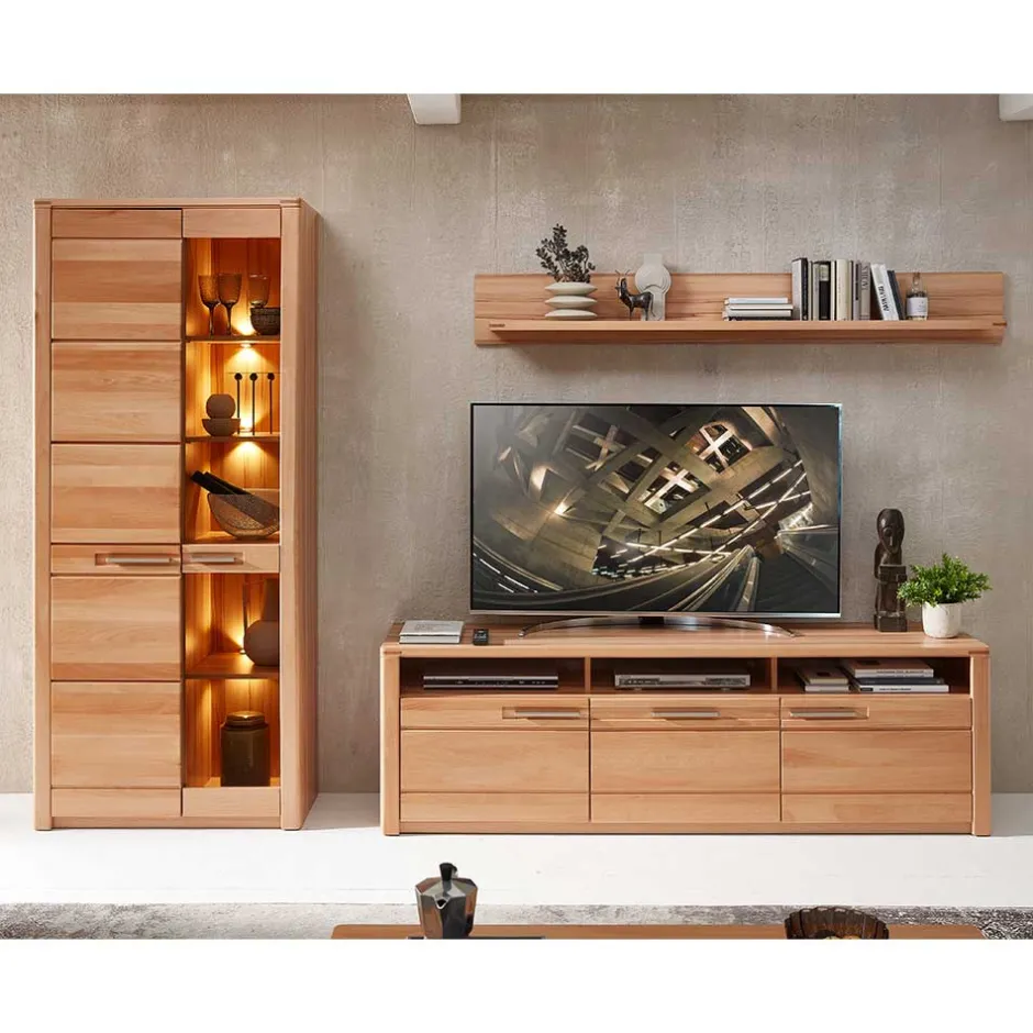 Wohnen Wohnzimmereinrichtung Set - Amyonta (dreiteilig)