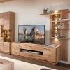 Wohnen Wohnzimmereinrichtung Wohnwand Set - Cassna (dreiteilig)