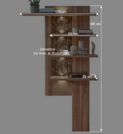 Wohnen Wohnzimmereinrichtung Wohnwand Set - Cassna (dreiteilig)