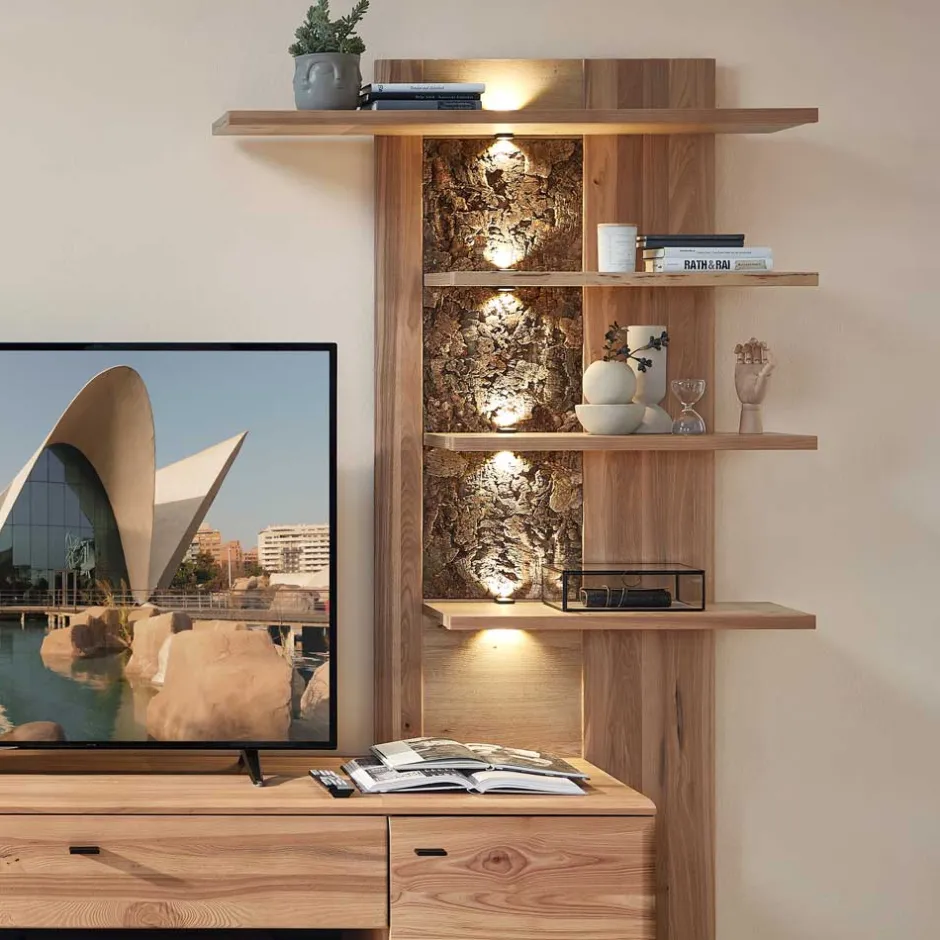 Wohnen Wohnzimmereinrichtung Wohnwand Set - Cassna (dreiteilig)