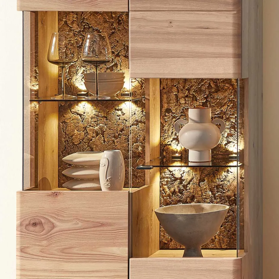 Wohnen Wohnzimmereinrichtung Wohnwand Set - Cassna (dreiteilig)