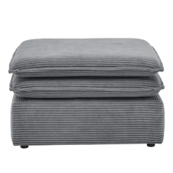 Wohnzimmerhocker in Anthrazit Breitcord - Ruffos^Wohnen Clearance