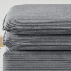 Wohnzimmerhocker in Anthrazit Breitcord - Ruffos^Wohnen Clearance