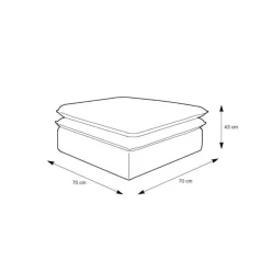 Wohnzimmerhocker in Anthrazit Breitcord - Ruffos^Wohnen Clearance