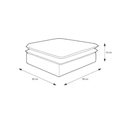 Wohnzimmerhocker in Anthrazit Breitcord - Ruffos^Wohnen Clearance