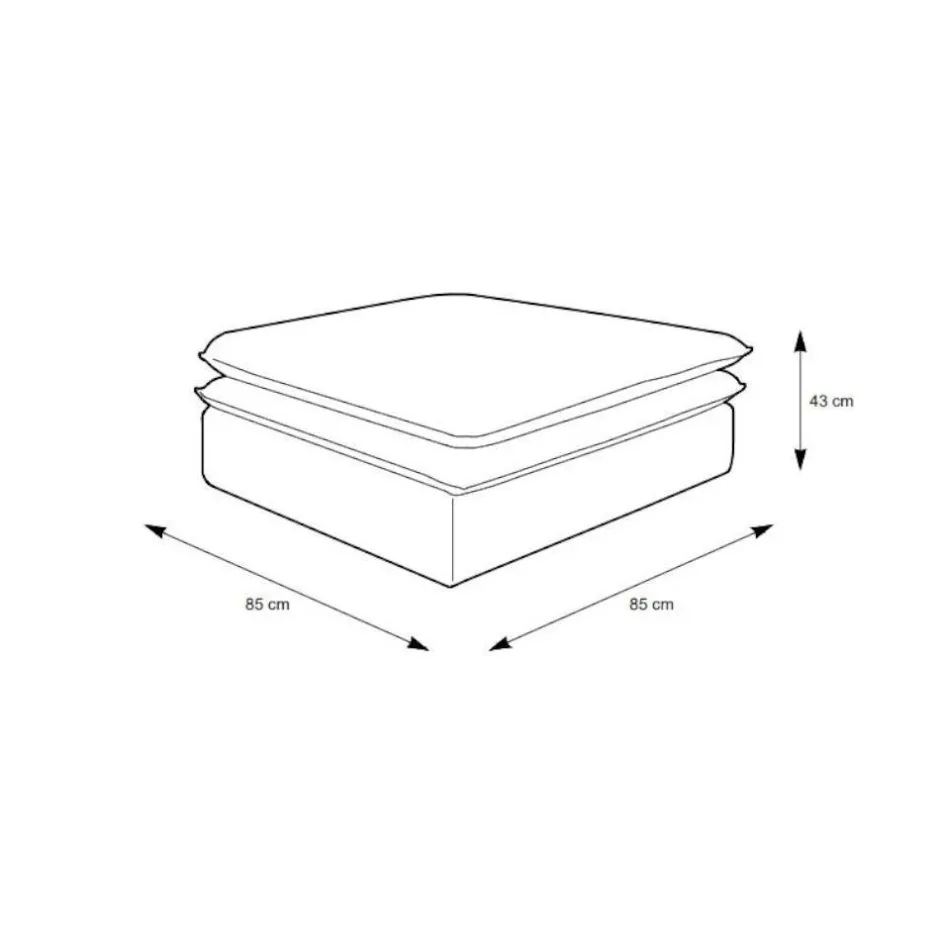 Wohnzimmerhocker in Anthrazit Breitcord - Ruffos^Wohnen Clearance