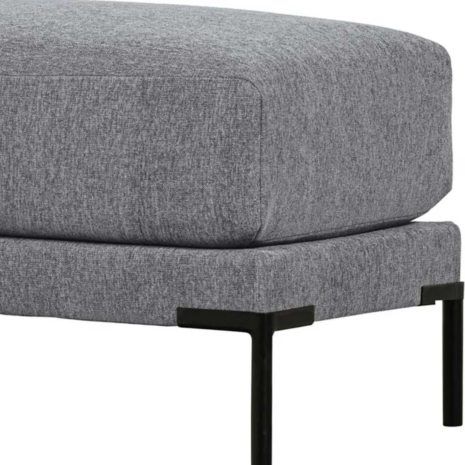 Wohnzimmerhocker in Jeansblau Chenille - Imonas^Wohnen Hot