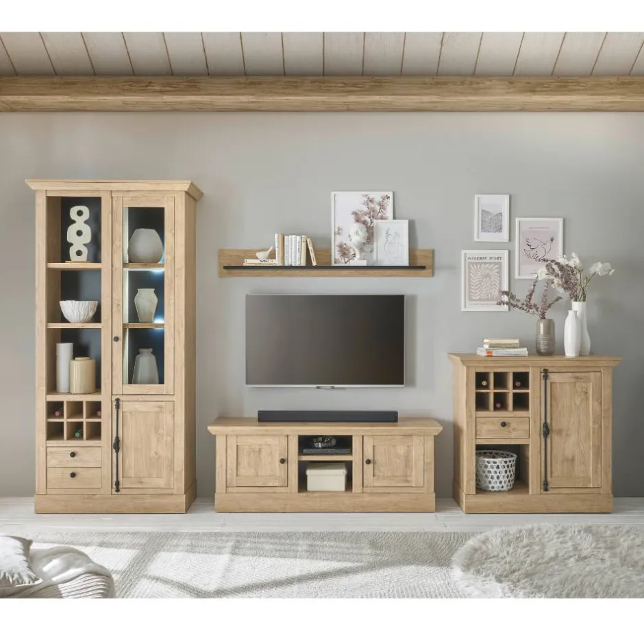 Wohnen Wohnzimmer-Landhausmöbel Set - Hengas (vierteilig)