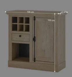 Wohnen Wohnzimmer-Landhausmöbel Set - Hengas (vierteilig)