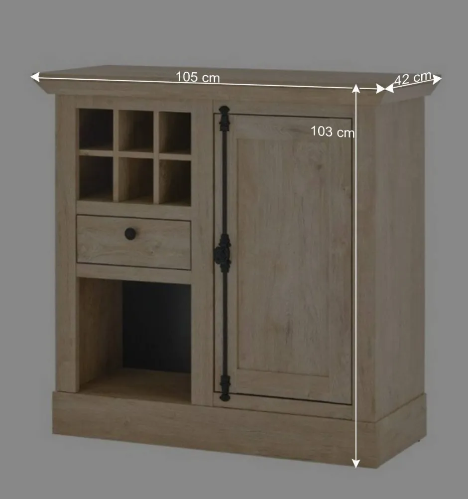 Wohnen Wohnzimmer-Landhausmöbel Set - Hengas (vierteilig)