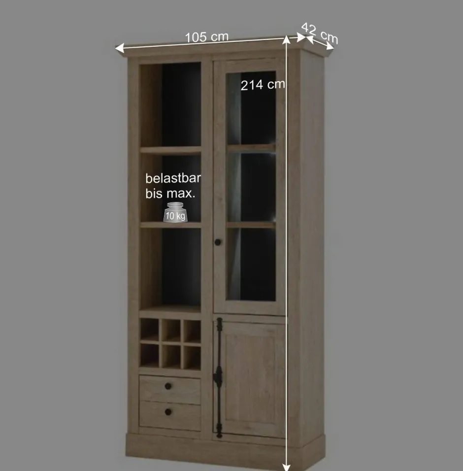 Wohnen Wohnzimmer-Landhausmöbel Set - Hengas (vierteilig)