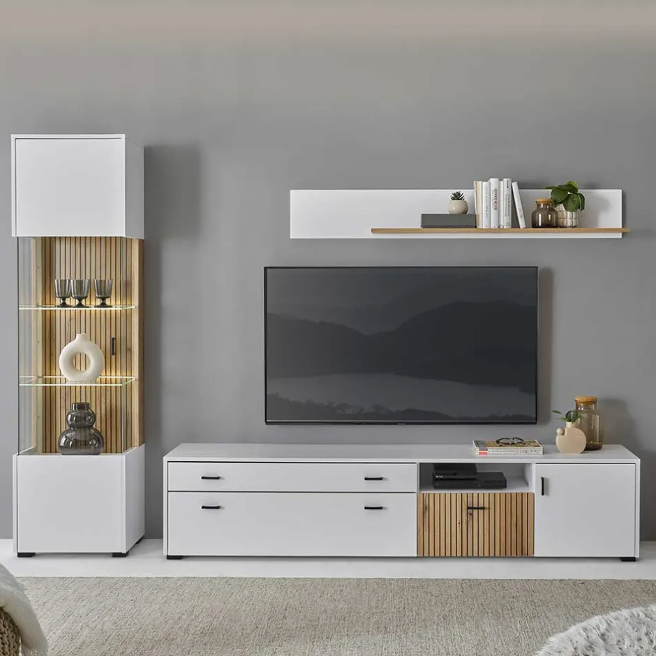 Wohnzimmermöbel Kombi zweifarbig - Nenaloro (dreiteilig)^Wohnen