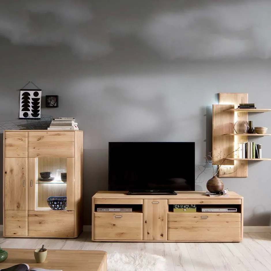 Wohnzimmermöbel Set aus Holz - Destal (dreiteilig)^Wohnen Outlet