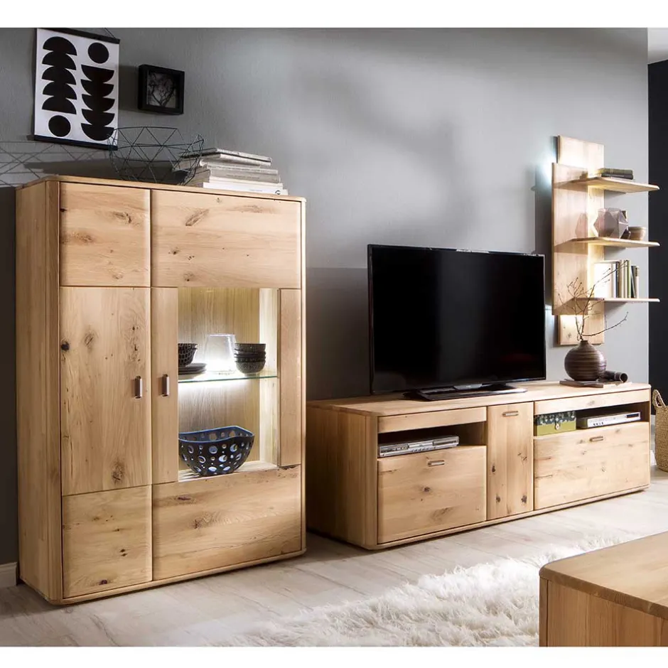 Wohnzimmermöbel Set aus Holz - Destal (dreiteilig)^Wohnen Outlet