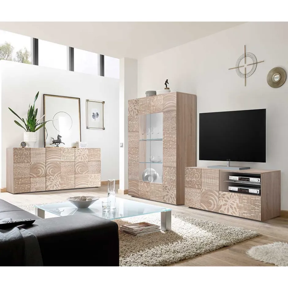 Wohnzimmermöbel Set in Holz - Bielvas (dreiteilig)^Wohnen Hot