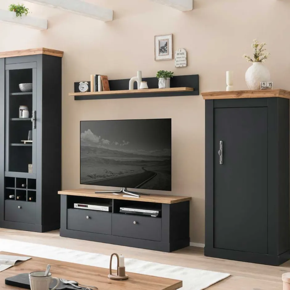 Wohnzimmermöbel TV Anbauwand Set - Lionel (vierteilig)^Wohnen Clearance