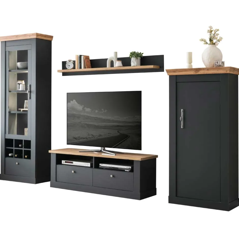 Wohnzimmermöbel TV Anbauwand Set - Lionel (vierteilig)^Wohnen Clearance