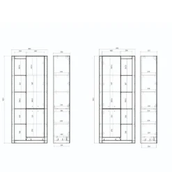 Wohnen Wohnzimmerschrank Duo modern - Adejano (zweiteilig)