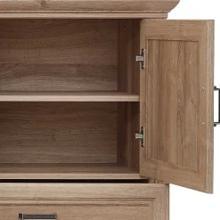 Wohnzimmerschrank in Eiche Optik mit LED - Barack^Wohnen New