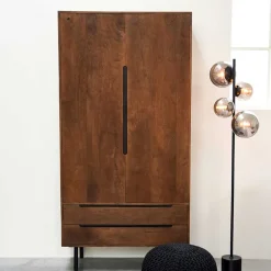 Wohnzimmerschrank in Mangoholz Dunkelbraun - Enija^Wohnen