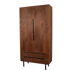 Wohnzimmerschrank in Mangoholz Dunkelbraun - Enija^Wohnen