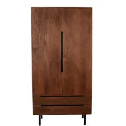 Wohnzimmerschrank in Mangoholz Dunkelbraun - Enija^Wohnen