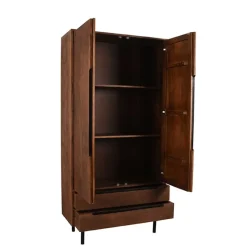 Wohnzimmerschrank in Mangoholz Dunkelbraun - Enija^Wohnen