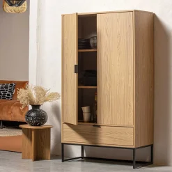 Wohnen Wohnzimmerschrank mit Doppeltür und Schublade - Ariadelco