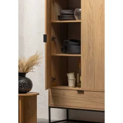 Wohnen Wohnzimmerschrank mit Doppeltür und Schublade - Ariadelco