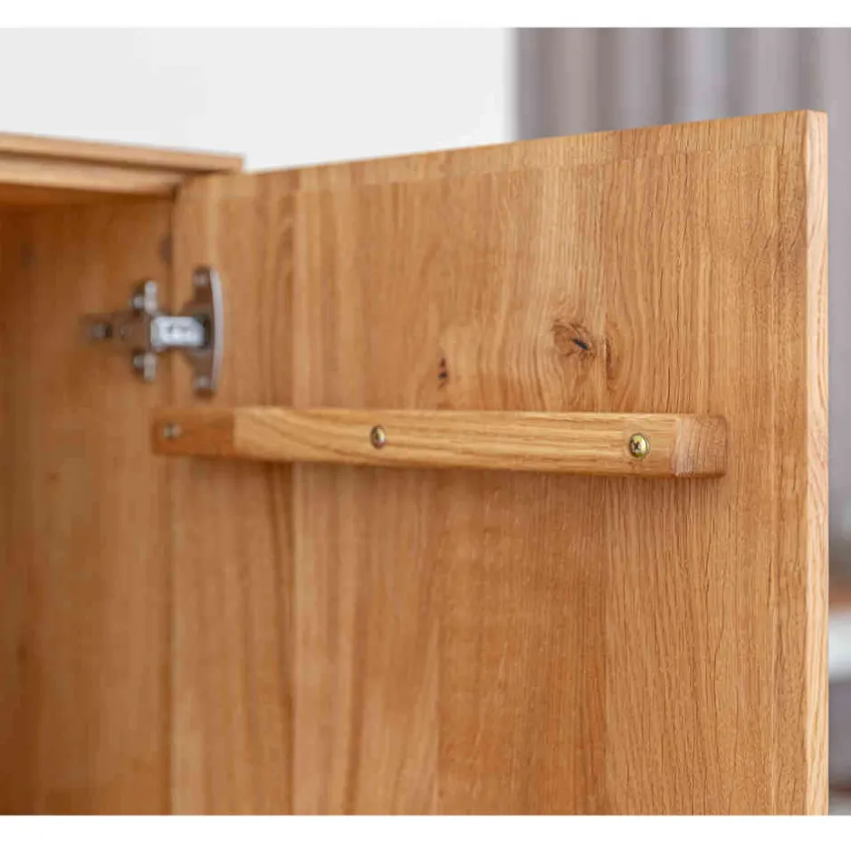 Wohnen Wohnzimmerschrank mit Glas und LED Licht - Cocondar