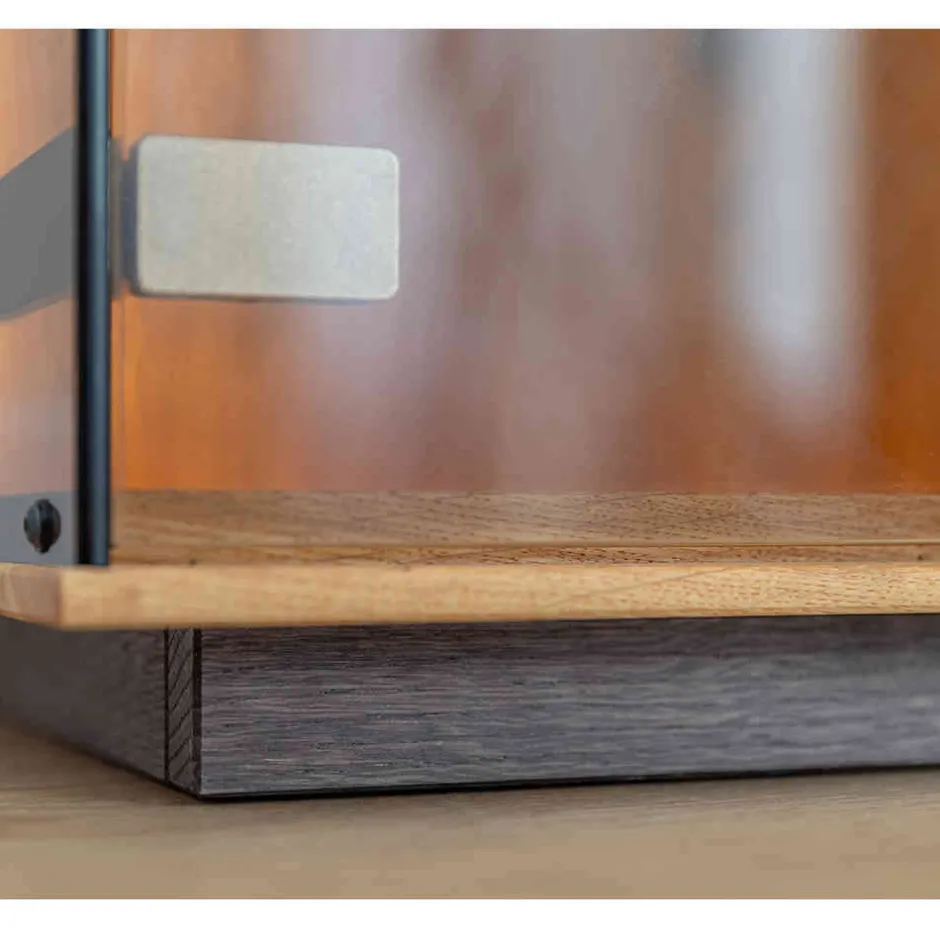 Wohnen Wohnzimmerschrank mit Glas und LED Licht - Cocondar