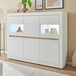 Wohnzimmerschrank mit Glaseinsätzen - Ilana^Wohnen Sale